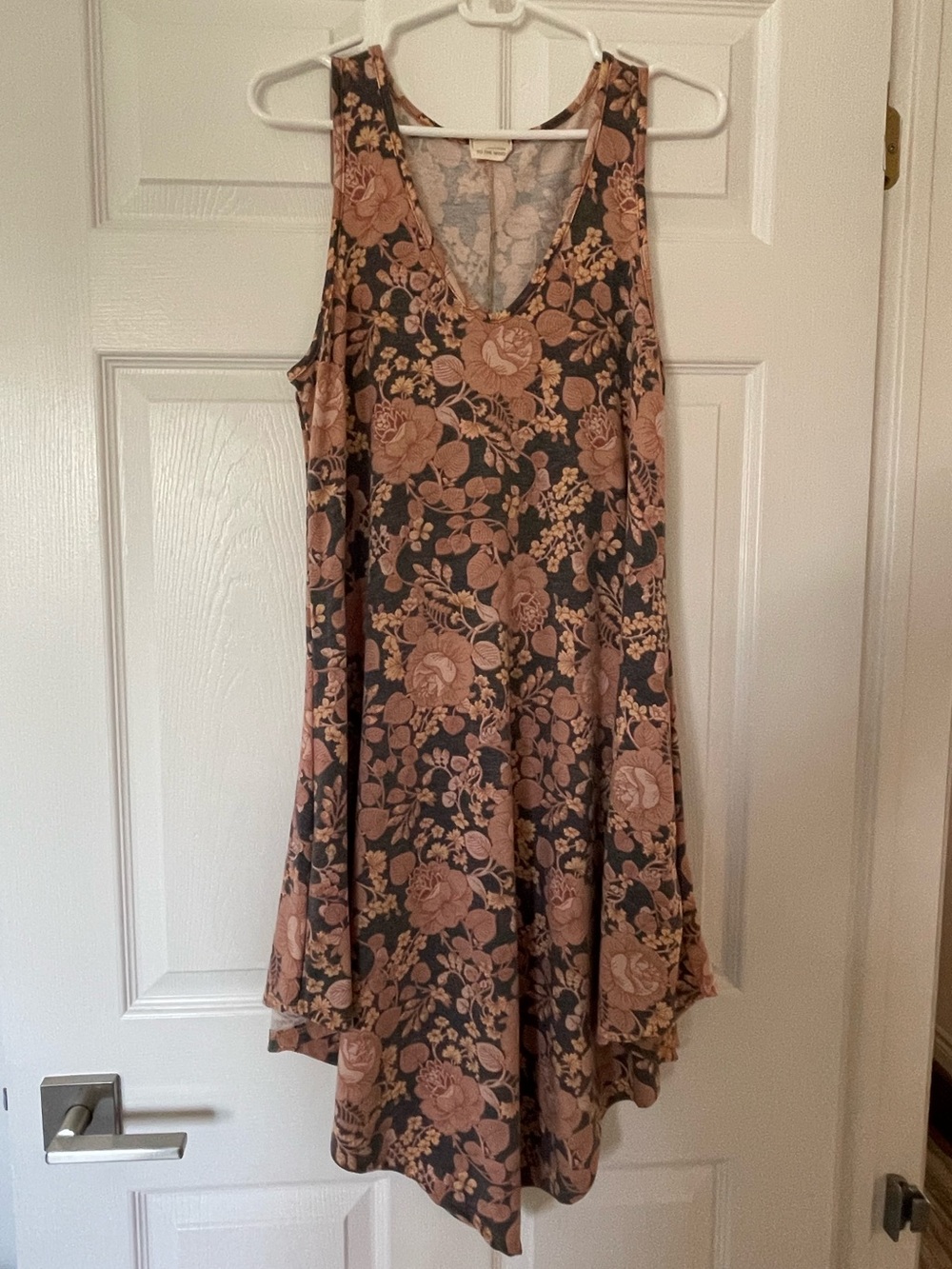 Caution To The Wind Blush Floral V-Neck Dress